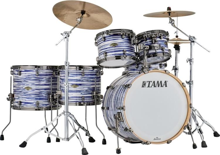 TAMA❅॰ॱ　1113 Tama Starclassic Walnut/Birch 5-piece Shell Pack - Blue and