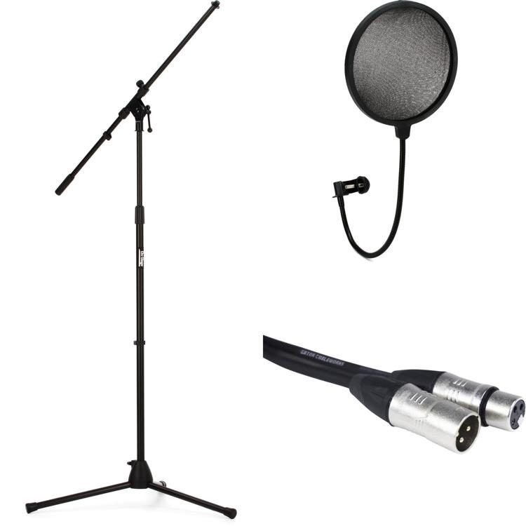 Vaag Microprocessor Onmogelijk On-Stage Mic Stand, Cable, and Pop Filter | Sweetwater