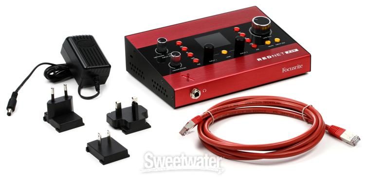 Focusrite RedNet X2P 2x2 Ethernet Audio Digital IO with Mic Preamps |  Sweetwater