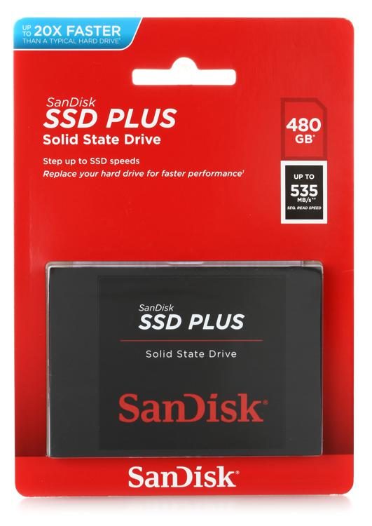 billetpris violinist værksted SanDisk SanDisk SSD PLUS 480GB Solid State Drive | Sweetwater