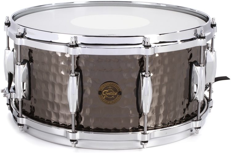 Gretsch Drums Hammered Black Steel Snare Drum - 6.5 x 14 inch