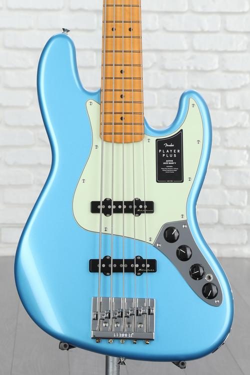 cápsula Gama de Metropolitano Fender Player Plus Active Jazz Bass V - Opal Spark with Maple Fingerboard |  Sweetwater