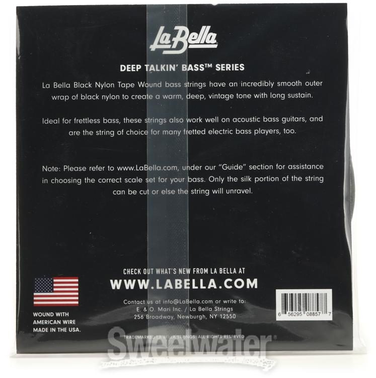 LaBella 750T-B Deep Talkin' Bass 5 String Set White Nylon Tape Wound 50-135 Light