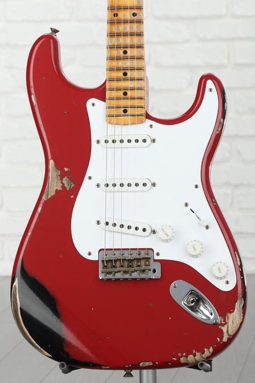 Fender Custom Shop LTD 70th-anniversary '54 Stratocaster Heavy Relic  Electric Guitar - Dakota Red Over Black