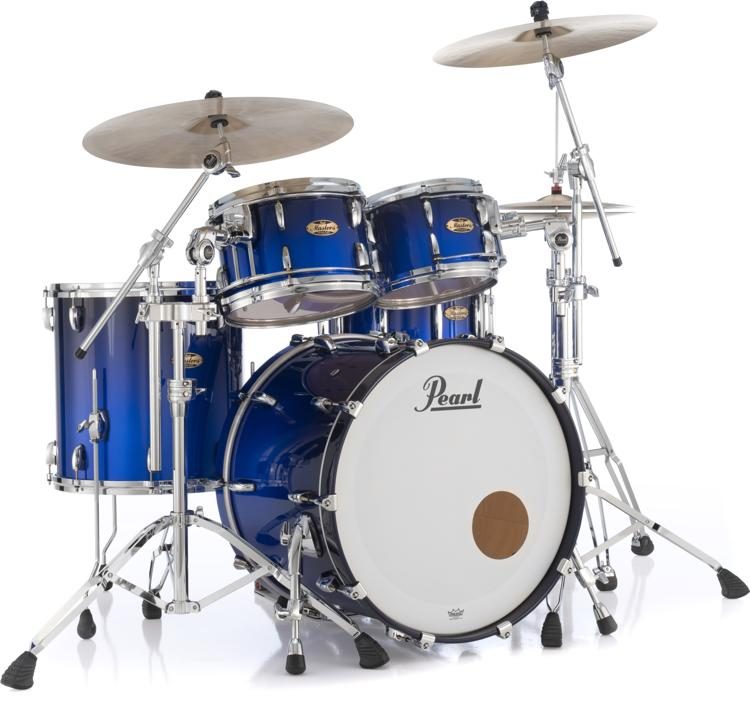 Pearl Masters Maple Pure 4piece Shell Pack Bundle Kobalt Blue Fade