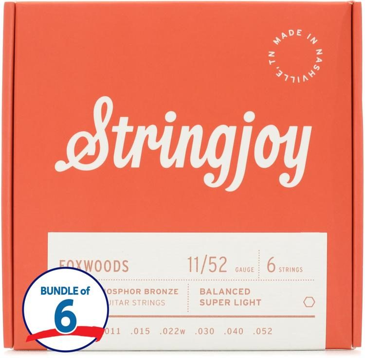 Stringjoy Foxwoods Coated Phosphor Bronze Acoustic Guitar Strings