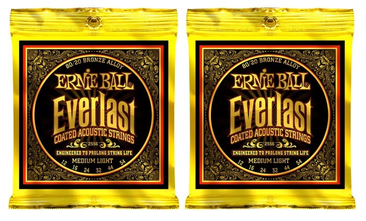 Ernie Ball Everlast 80//20 Bronze Acoustic Guitar Strings Choice of Gauge