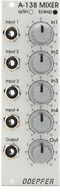 Doepfer 4-channel Exponential Mixer Eurorack Module - Standard Edition | Sweetwater