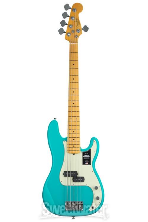 Fender American Professional II Precision Bass V - Miami Blue with 