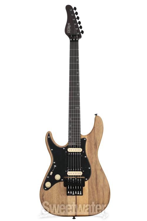 Schecter Sun Valley Super Shredder Exotic FR Left-handed Electric Guitar -  Natural Black Limba