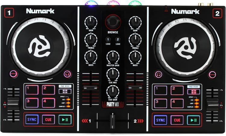 Numark Party Mix DJ Controller with Built-in Light Show | Sweetwater