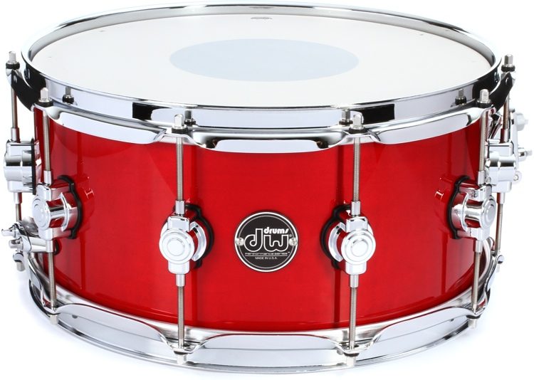DW Performance Series Snare Drum - 6.5" x 14" Candy Apple Red Lacquer |  Sweetwater