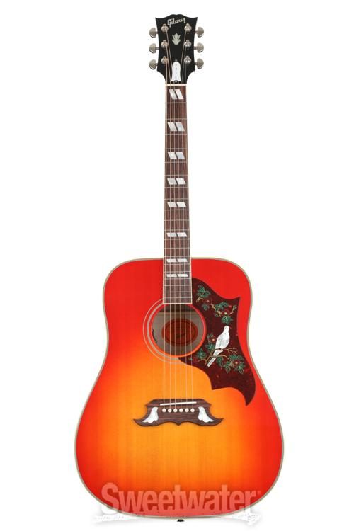 cherry sunburst acoustic guitar