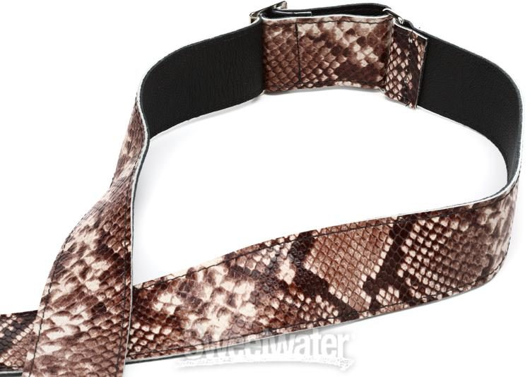 faux snakeskin guitar strap