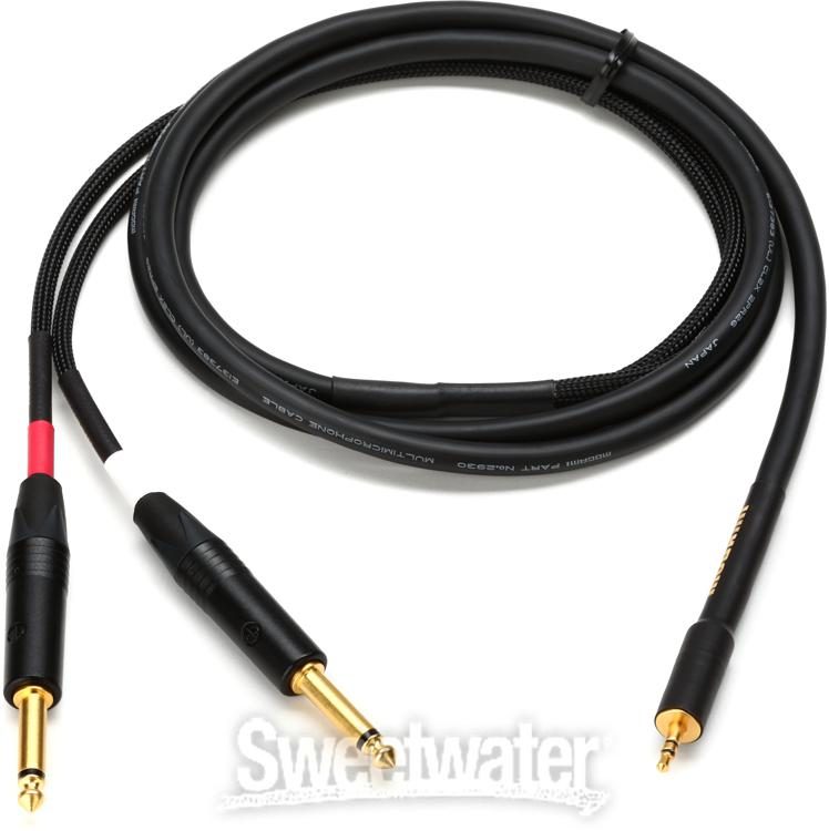 Mogami Gold 3.5 2 TS 06 Accessory Cable - 3.5mm TRS Male to Dual 1 
