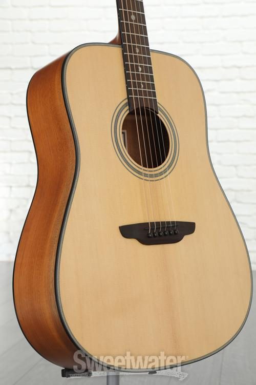 Satin Natural Luna Art Recorder All Solid Wood Concert Acoustic Guitar