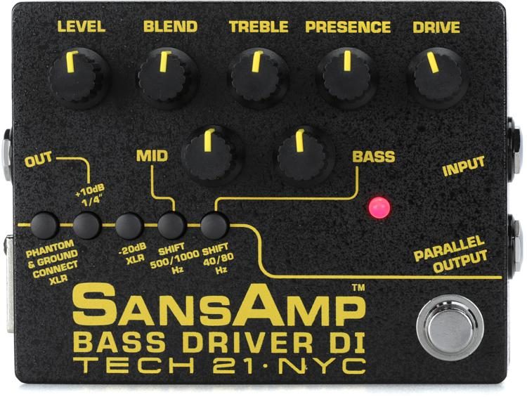 Tech 21 SansAmp Bass Driver DI V2 Pedal | Sweetwater