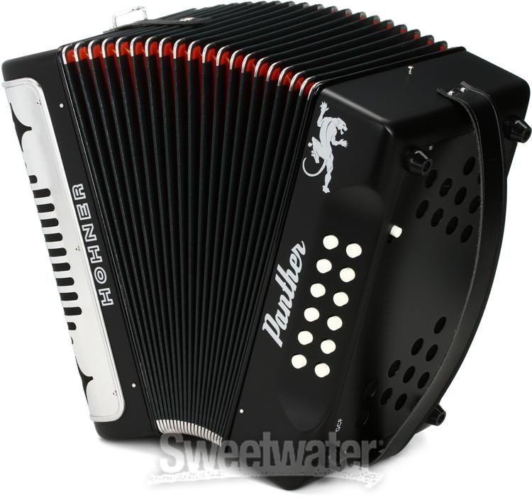 Hohner Panther Diatonic Accordion Keys Of G C F Black Sweetwater