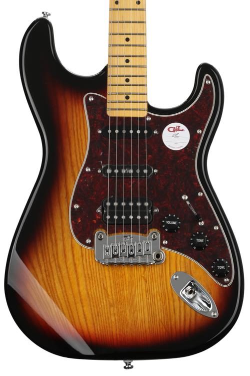 G&L Tribute Legacy HSS Electric Guitar - 3-tone Sunburst | Sweetwater