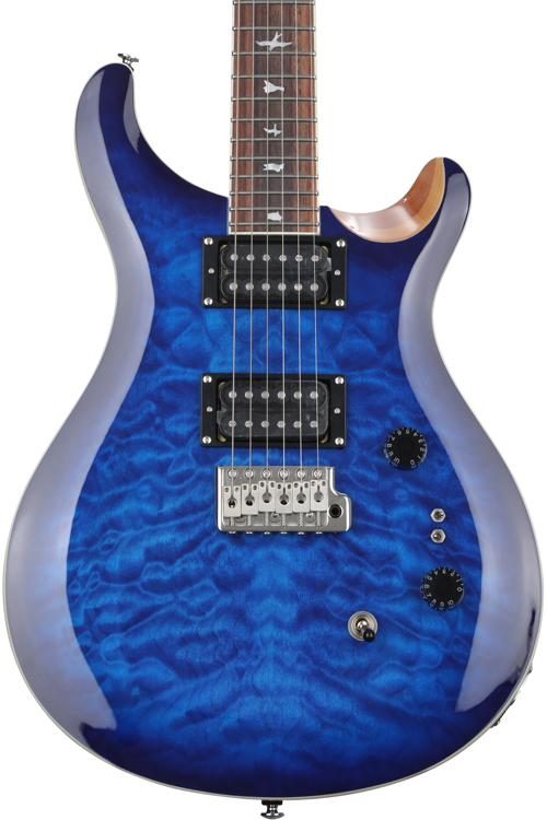 PRS SE Custom 24-08 Electric Guitar - Faded Blue Burst, Sweetwater