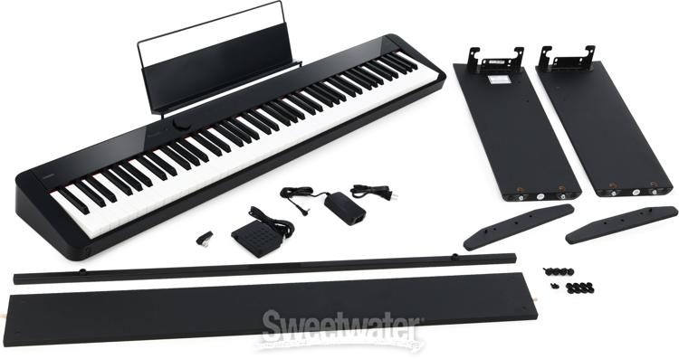 Instructional Book and Polishing Cloth Casio Privia PX-S1100 88-Key Slim Digitial Console Piano Bundle with Adjustable Stand Sustain Pedal Black Bench Austin Bazaar Instructional DVD 