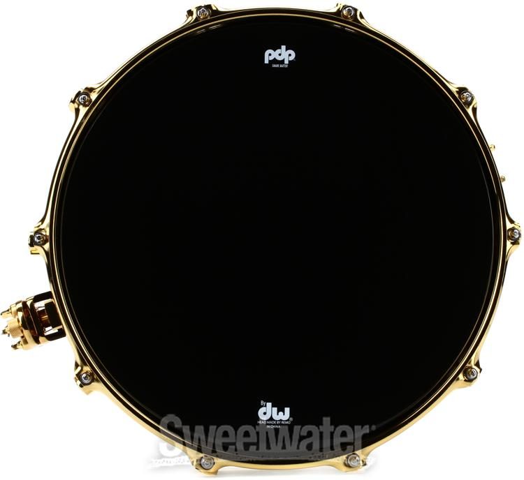 PDP Eric Hernandez Signature Snare Drum - 4 x 14 inch - Black with Gold  Hardware