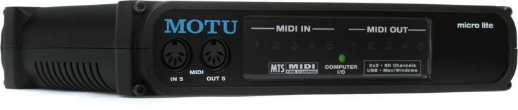 MOTU micro lite 5x5 USB MIDI Interface | Sweetwater