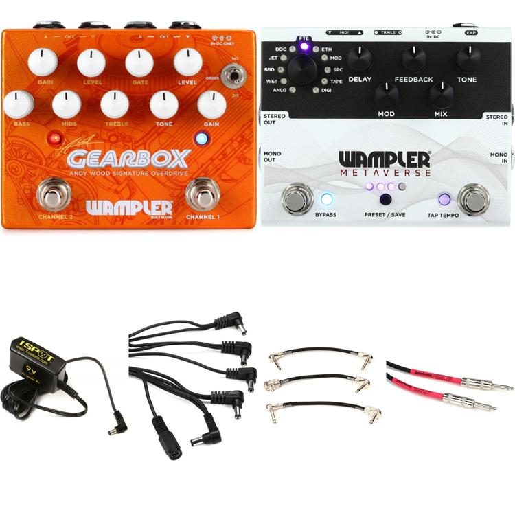 Wampler Gearbox and Metaverse Pedal Pack with Power Supply