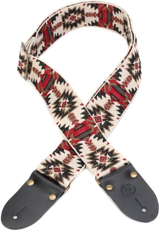 LM Products Azteca Guitar Strap - Red/White | Sweetwater
