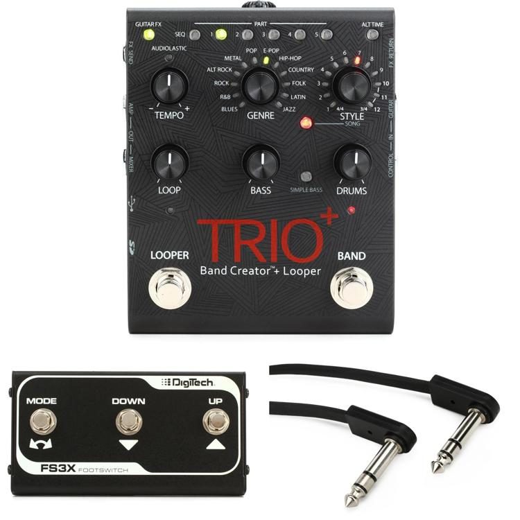 DigiTech Trio+ Band Creator and Looper Pedal with FS3X 3-button Foot ...