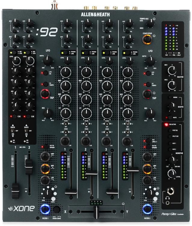 krans Turbulens Janice Allen & Heath Xone:92 Analogue DJ Mixer with 4 band EQ and Multi-mode  Filters | Sweetwater