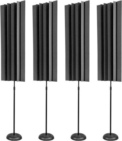 Auralex Stand-Mounted LENRD Portable Bass Trap - Charcoal (4-pack)