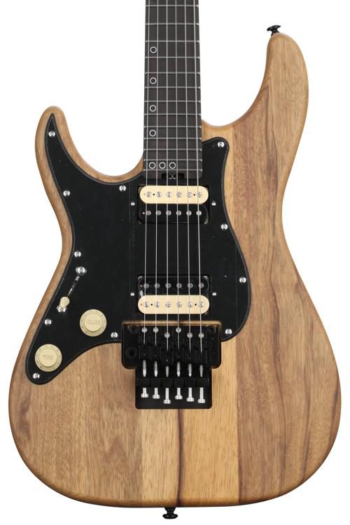 Schecter Sun Valley Super Shredder Exotic FR Left-handed Electric Guitar -  Natural Black Limba