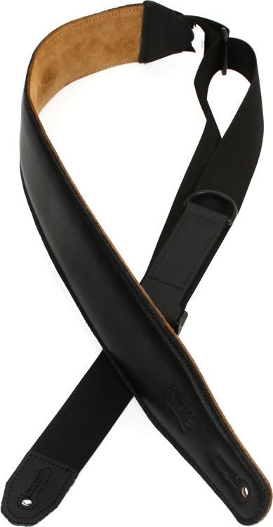 Levy's MRHGS-BLK Garment Leather Guitar Strap - Black | Sweetwater