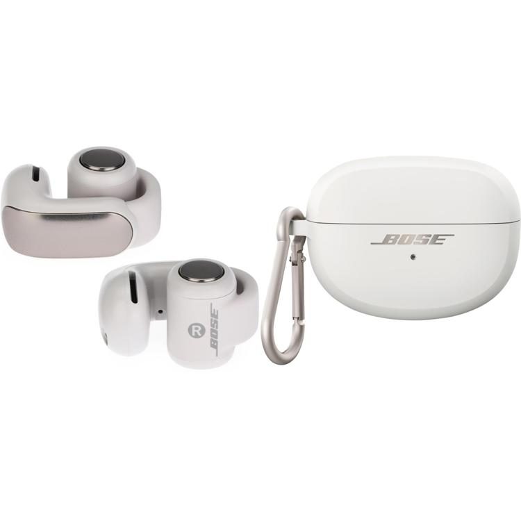 Bose Ultra Open Earbuds with Silicone Case Cover - White Smoke