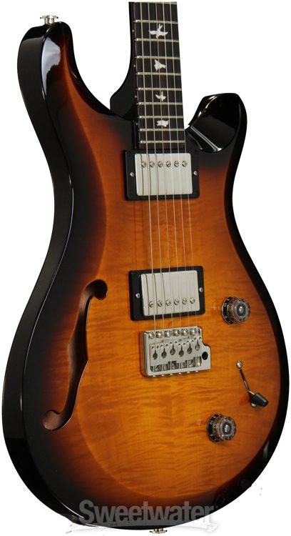 prs se custom 22 semi hollow tobacco sunburst