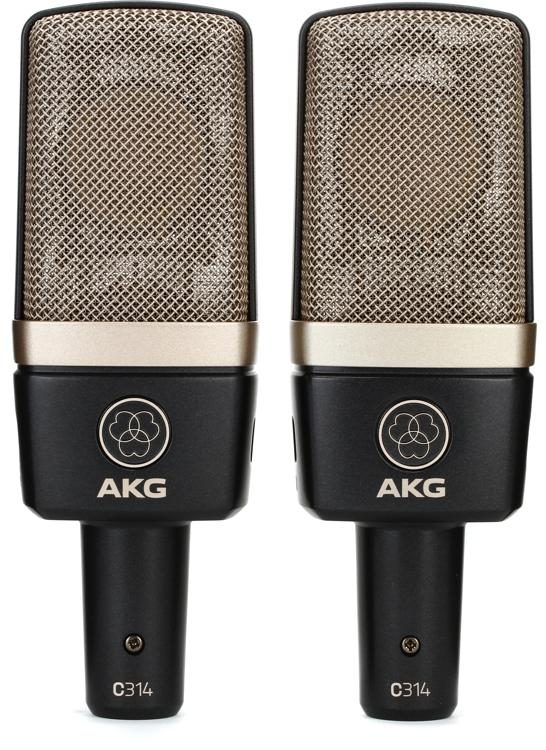 AKG C314 Multi-pattern Large-diaphragm Condenser Microphone - Matched  Stereo Pair