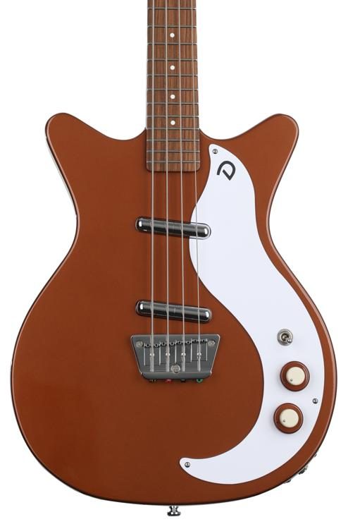 børn Kanin lur Danelectro '59DC Short Scale Bass Guitar - Copper | Sweetwater