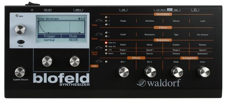 Waldorf Blofeld Desktop Synthesizer Black Sweetwater