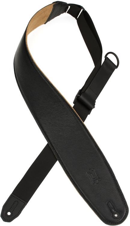 Levy's MRH4GF-BLK Garment Leather Guitar Strap - Black | Sweetwater