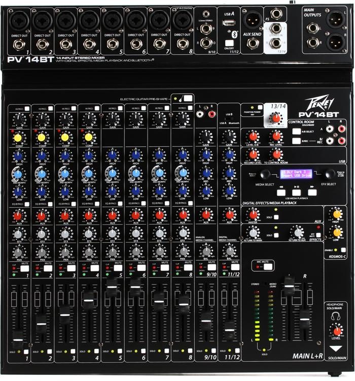 Peavey PV 14 BT Mixer with Bluetooth and Effects Sweetwater