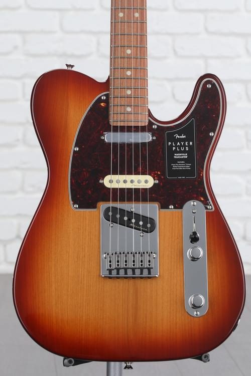 Fender Player Plus Nashville Telecaster Solidbody Electric Guitar Sienna Sunburst With Pau 6268