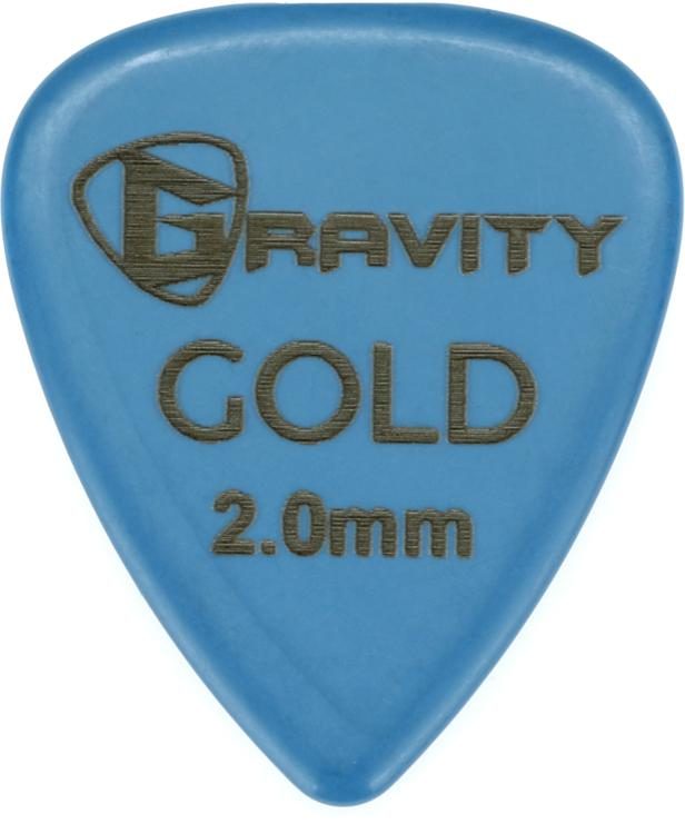 Gravity Picks Colored Gold Traditional Teardrop Guitar Pick - 2.0mm ...