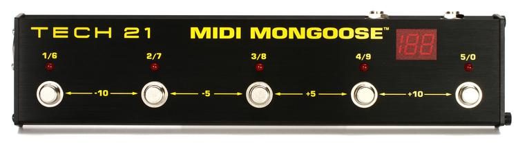Tech 21 MIDI Mongoose 5-button MIDI Foot Controller | Sweetwater