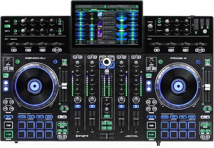 Denon DJ Prime 4 4-Deck Standalone DJ System 
