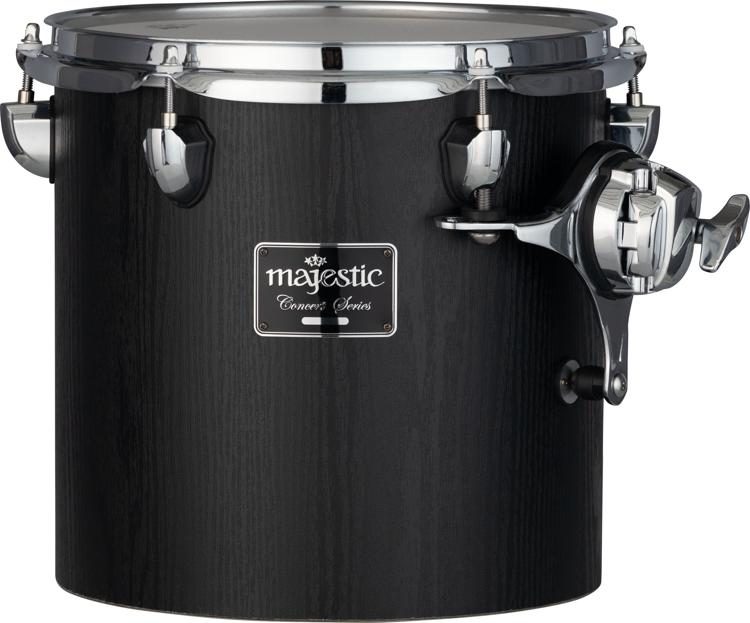 Majestic Concert Black Single-headed Concert Tom - 10 inches