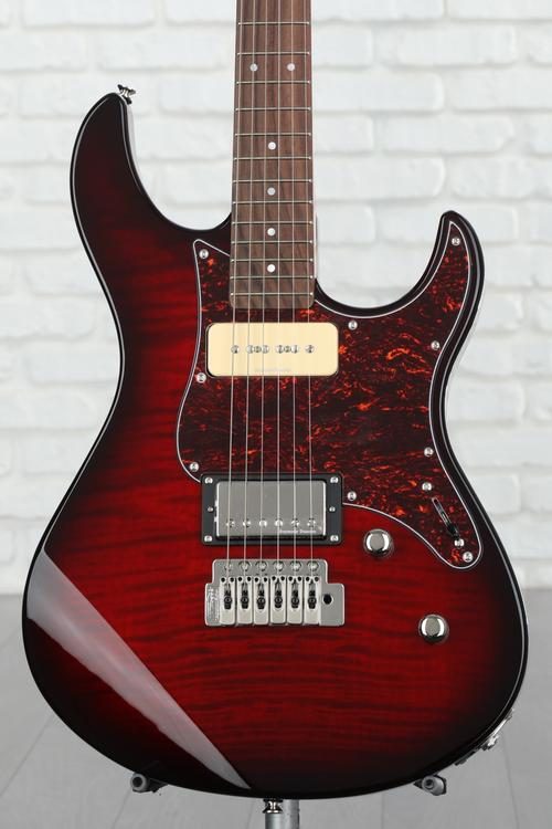 Yamaha PAC611VFM Pacifica Electric Guitar - Dark Red Burst