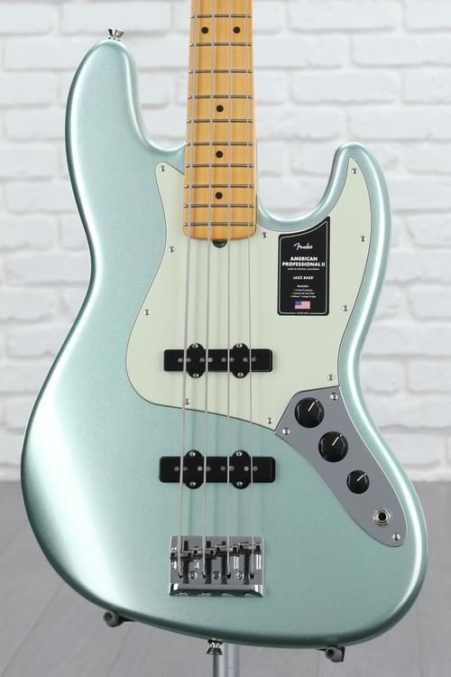 Fender American Professional II Jazz Bass - Mystic Surf Green with Maple  Fingerboard