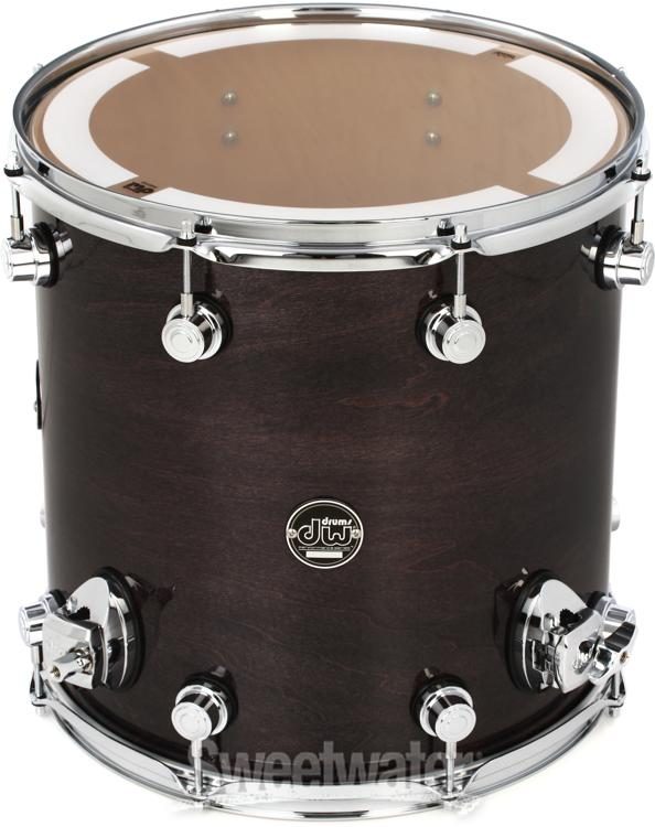 12 Inches X 14 Inches Ebony Stain Lacquer DW Performance Series Floor Tom 