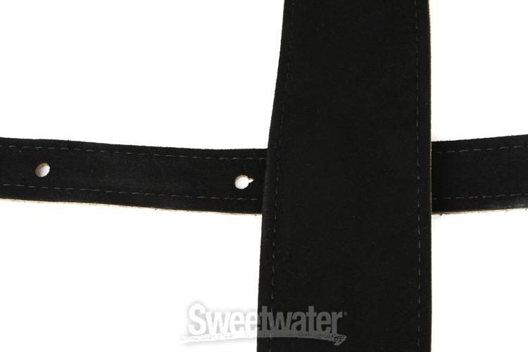 LM Products Vegan Guitar Strap with Weave Tail - Black | Sweetwater